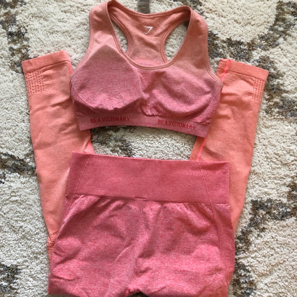 Gymshark ombré sports bra and leggings